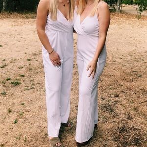 francesca’s white jumpsuit
